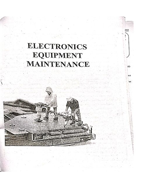 Preview of Electronic Equipment Maintenance - Electronics Engineering