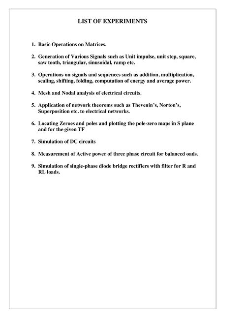 Preview of MATLAB lab manual-1 - Electronics Engineering