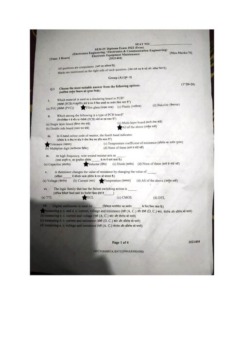 Preview of EEM 2022 (Even) - Electronics Engineering