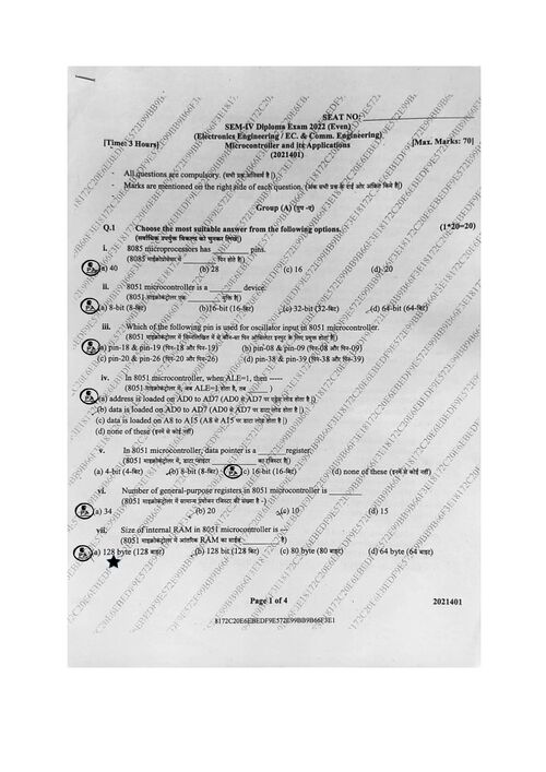 Preview of Micro 2022 (even) - Electronics Engineering