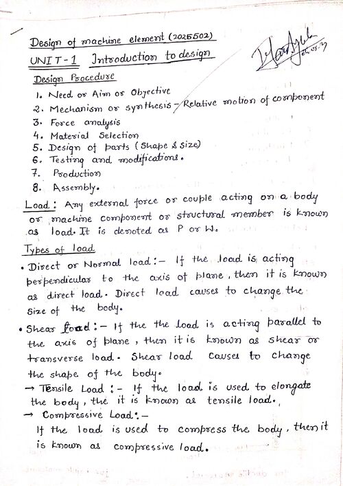 Preview of College Notes GPP-7 DME (ME) - Mechanical Engineering