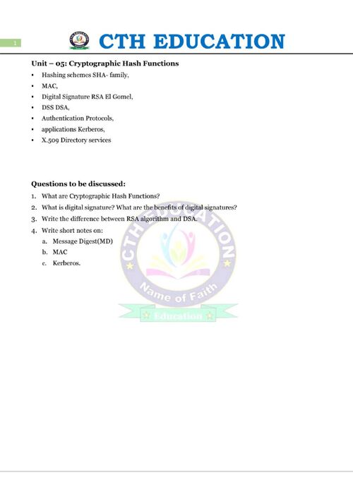 Preview of Computer Network Security Unit-5 - Computer Science & Engineering