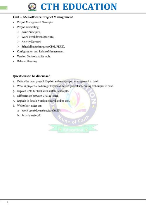 Cover of Software Engineering Unit-6