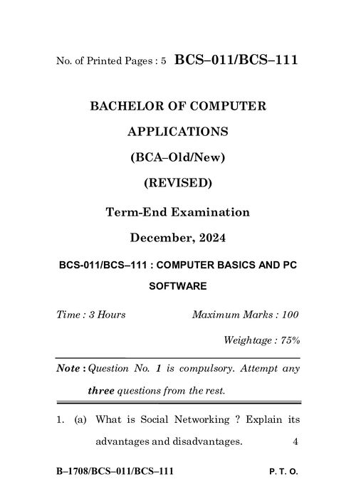 Cover of BCS-111