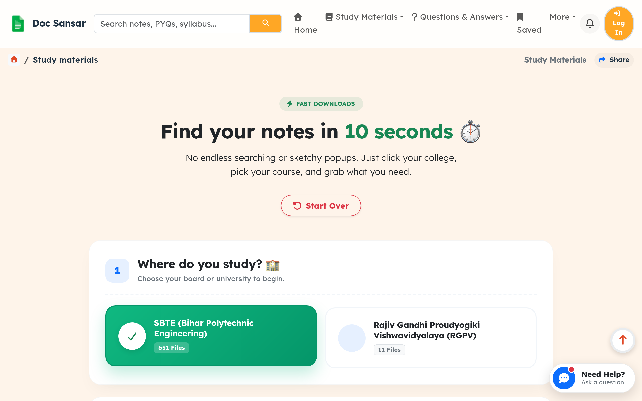 Study Materials | Doc Sansar - Hub of Free PYQ, Notes & Study Materials
